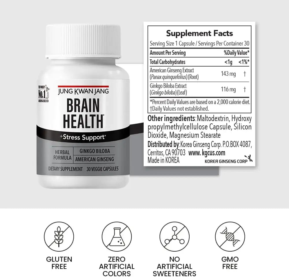 JUNGKWANJANG - JungKwanJang Brain Health Formula 30 Capsulas - The Red Vitamin MX - Suplementos Alimenticios - {{ shop.shopifyCountryName }}