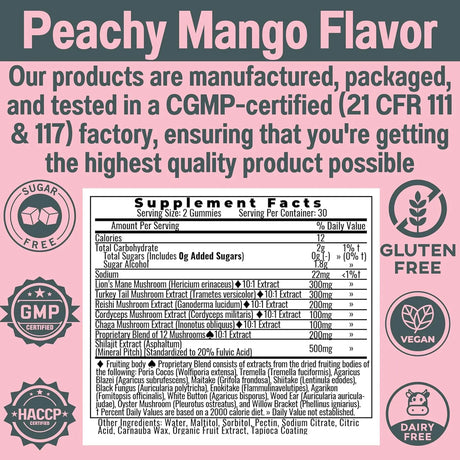 SHIZAM - SHIZAM Sugar-Free Shilajit Mushroom Complex Gummies 60 Gomitas - The Red Vitamin MX - Suplementos Alimenticios - {{ shop.shopifyCountryName }}