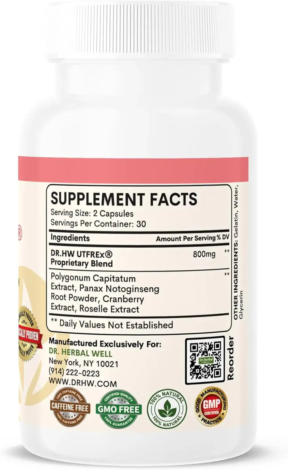 DR. HERBAL WELL - DR. HERBAL WELL UTFREX Clinically Proven Urinary Tract UTI Health 60 Capsulas - The Red Vitamin MX - Suplementos Alimenticios - {{ shop.shopifyCountryName }}
