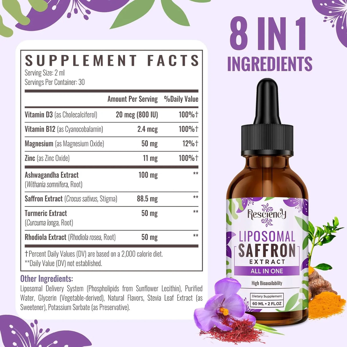 RESCIENCY - Resciency Saffron Extract 88.5Mg. 2 Fl.Oz. 2 Pack - The Red Vitamin MX - Suplementos Alimenticios - {{ shop.shopifyCountryName }}