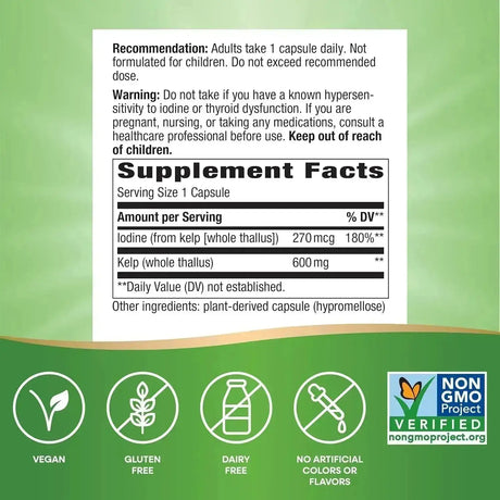 NATURE'S WAY - Nature's Way Kelp 600Mg. 180 Capsulas - The Red Vitamin MX - Suplementos Alimenticios - {{ shop.shopifyCountryName }}