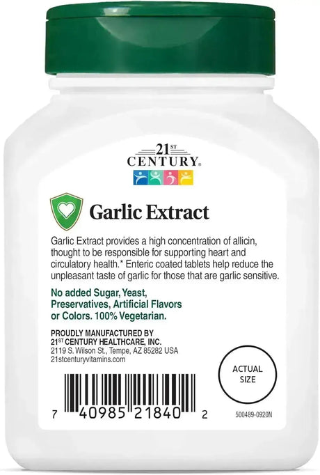 21ST CENTURY - 21st Century Garlic 60 Tabletas - The Red Vitamin MX - Suplementos Alimenticios - {{ shop.shopifyCountryName }}