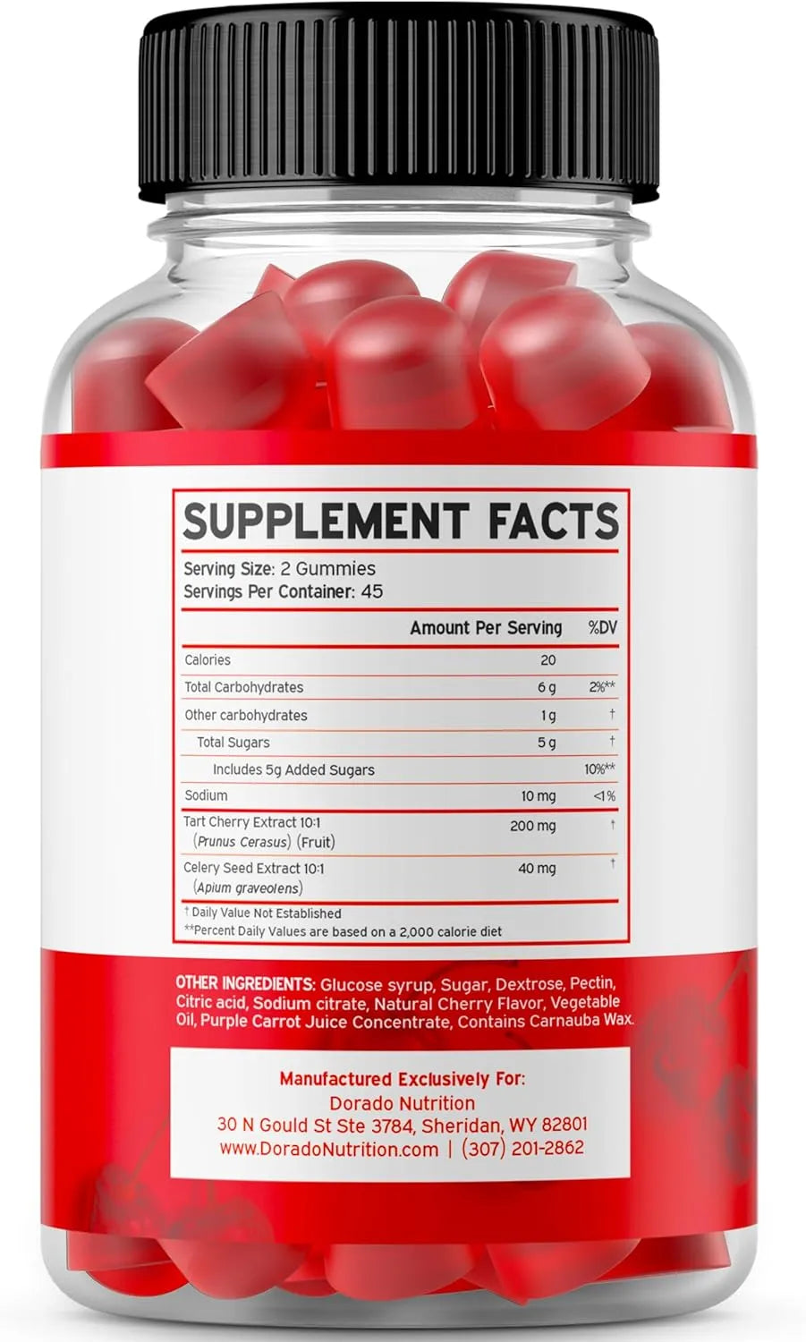 DORADO NUTRITION - DORADO NUTRITION Tart Cherry Gummies 90 Gomitas - The Red Vitamin MX - Suplementos Alimenticios - {{ shop.shopifyCountryName }}