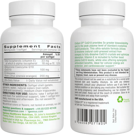 IGENNUS - Igennus Advanced CoQ10 100Mg. 120 Capsulas Blandas - The Red Vitamin MX - Suplementos Alimenticios - {{ shop.shopifyCountryName }}