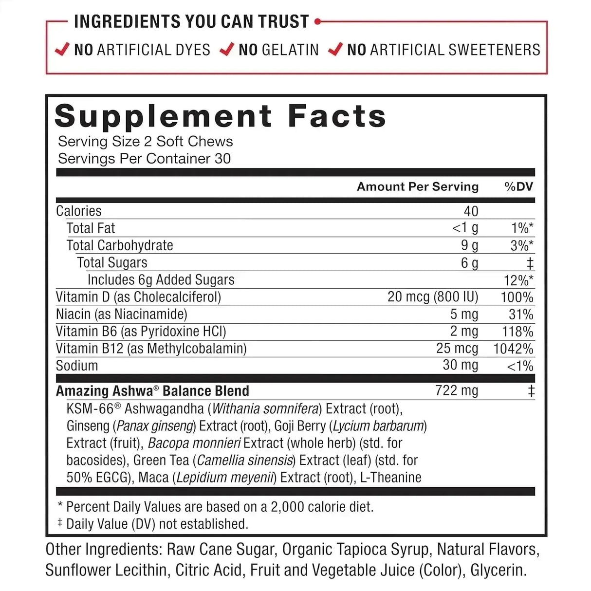 FORCE FACTOR - Force Factor Amazing Ashwa 60 Masticables 2 Pack - The Red Vitamin MX - Suplementos Alimenticios - {{ shop.shopifyCountryName }}