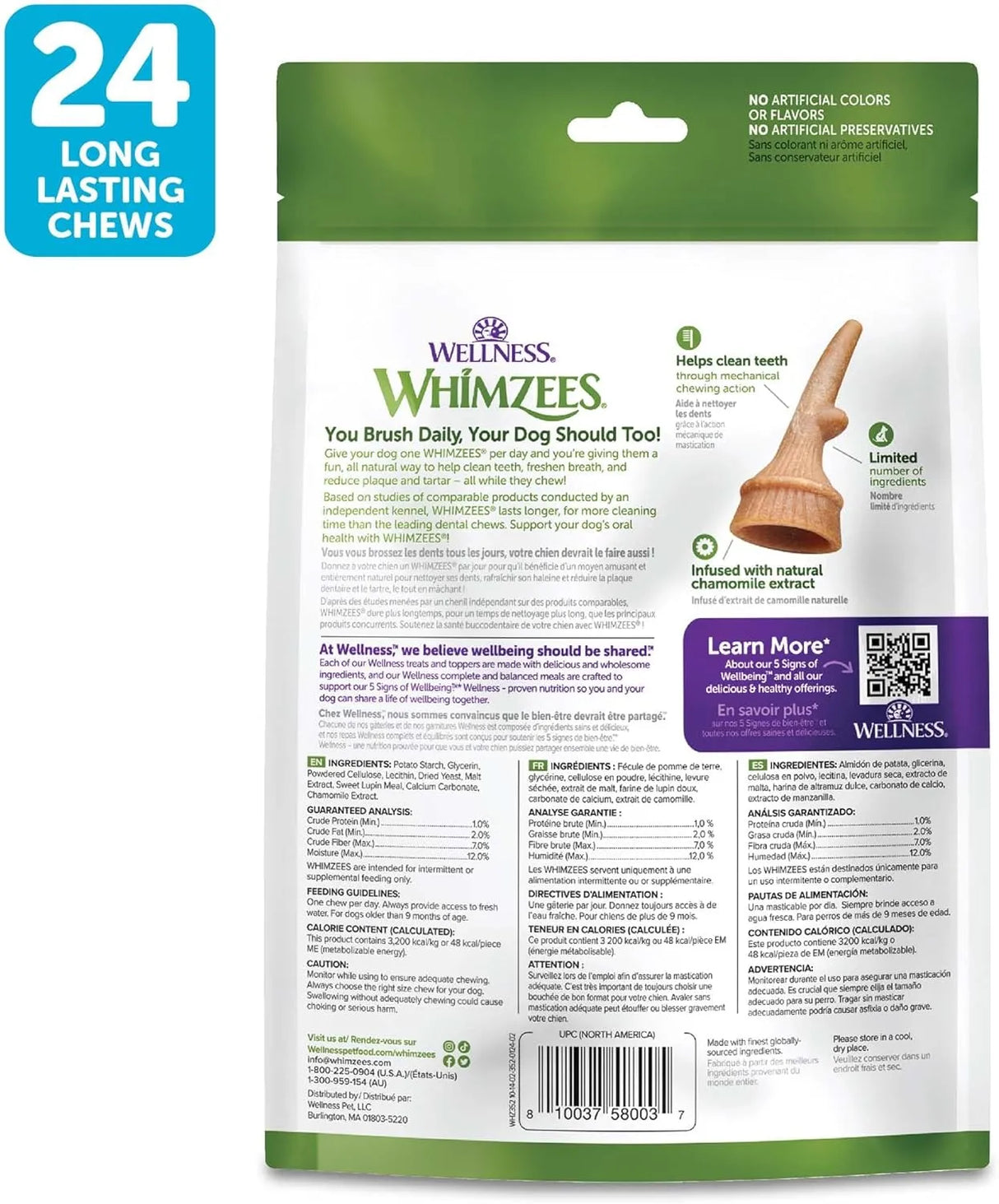 WELLNESS WHIMZEES - WHIMZEES Wellness Occupy Dog Dental Treats Small Size 24 Piezas - The Red Vitamin MX - Cuidado Dental Para Perros - {{ shop.shopifyCountryName }}