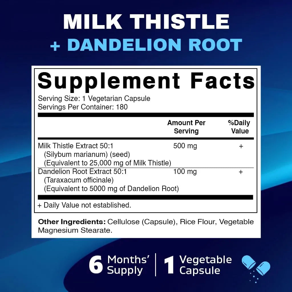 VITAMATIC - Vitamatic Milk Thistle 50:1 Extract 500Mg. 180 Capsulas - The Red Vitamin MX - Suplementos Alimenticios - {{ shop.shopifyCountryName }}