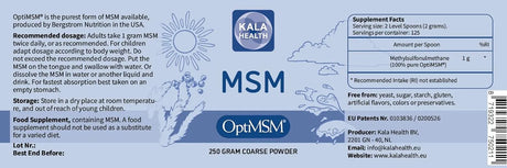 KALA HEALTH - Kala Health OptiMSM Powder 250Gr. - The Red Vitamin MX - Suplementos Alimenticios - {{ shop.shopifyCountryName }}