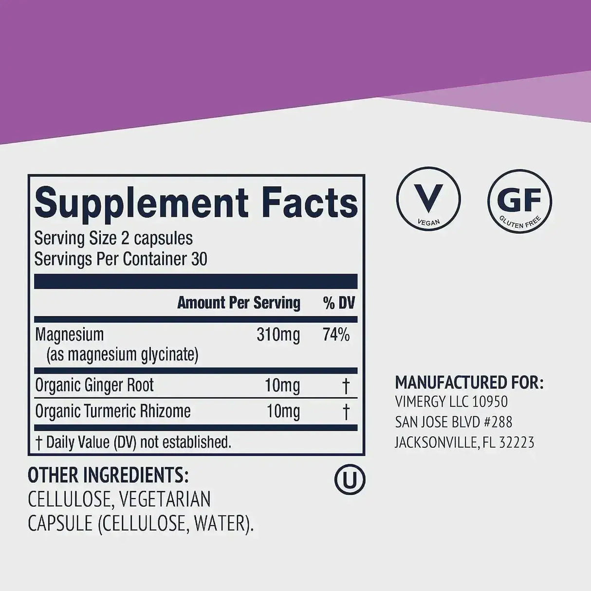 VIMERGY - Vimergy Magnesium Glycinate 60 Capsulas - The Red Vitamin MX - Suplementos Alimenticios - {{ shop.shopifyCountryName }}