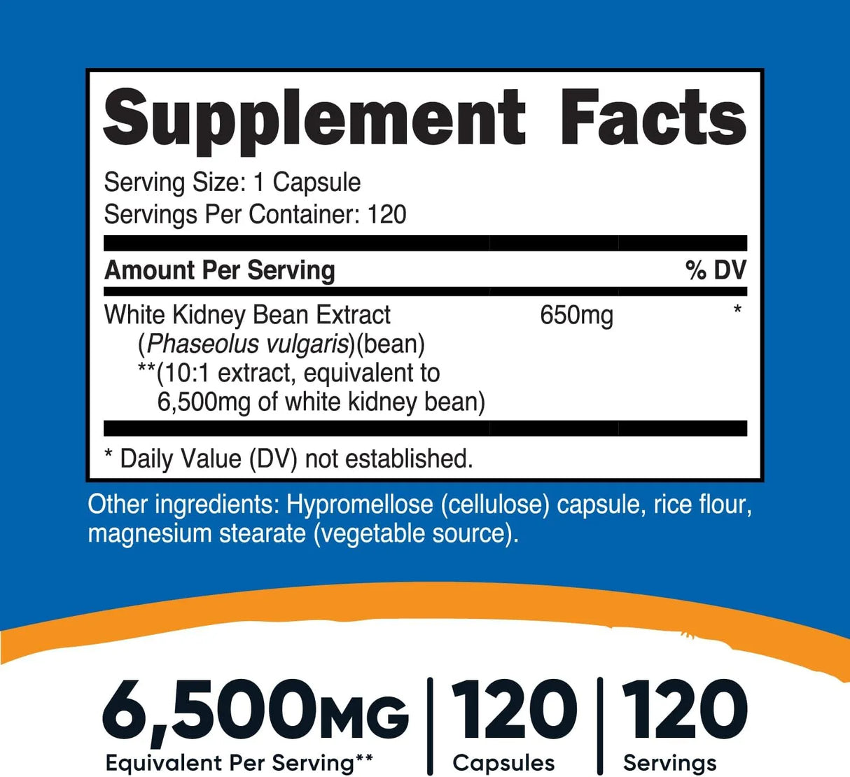 NUTRICOST - Nutricost White Kidney Beans 6500Mg. 120 Capsulas - The Red Vitamin MX - Suplementos Alimenticios - {{ shop.shopifyCountryName }}