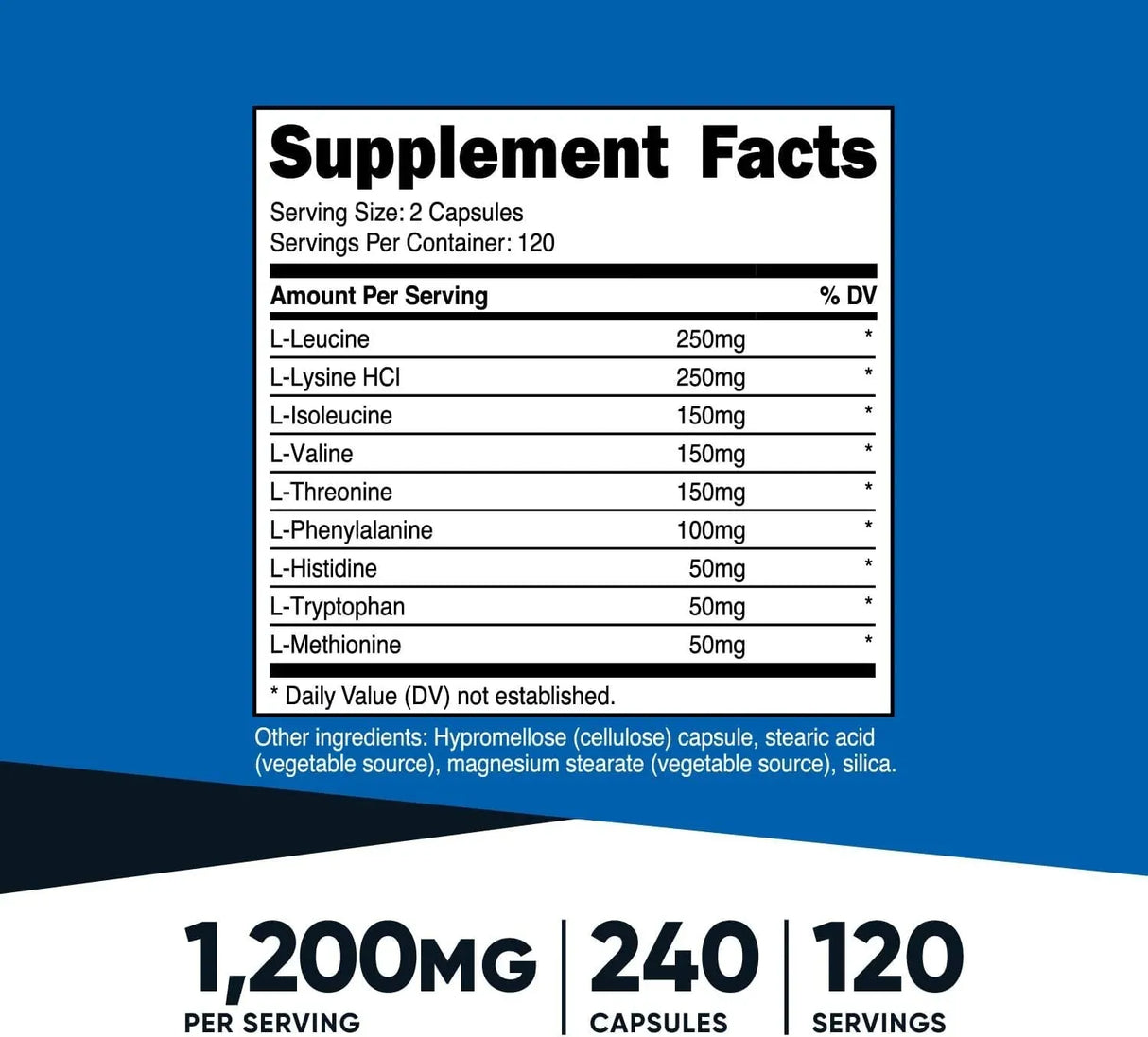 NUTRICOST - Nutricost EAA 1200Mg. 240 Capsulas - The Red Vitamin MX - Suplementos Alimenticios - {{ shop.shopifyCountryName }}