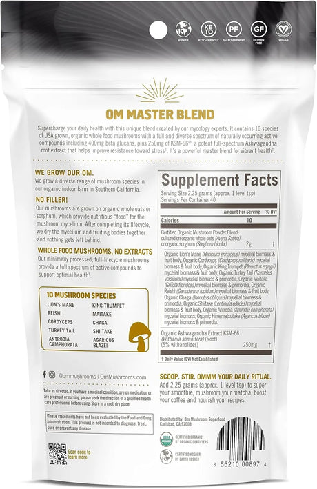 OM - Om Mushroom Master Blend 10 Mushroom Complex Powder 90Gr. - The Red Vitamin MX - Suplementos Alimenticios - {{ shop.shopifyCountryName }}