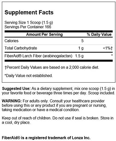 SWANSON - Swanson FiberAid Larch Tree Arabinogalactan Powder 250Gr. 2 Pack - The Red Vitamin MX - Suplementos Alimenticios - {{ shop.shopifyCountryName }}