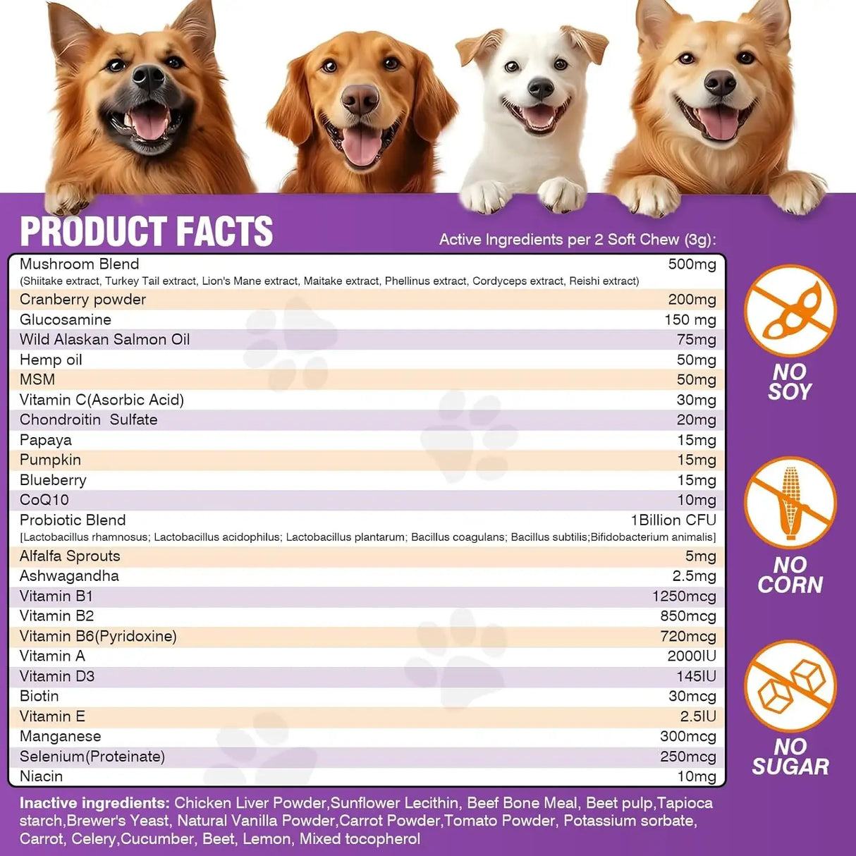 TTIXRL - TTIXRL Turkey Tail Mushroom for Dogs 200 Masticables - The Red Vitamin MX - Suplementos Herbales Para Perros - {{ shop.shopifyCountryName }}