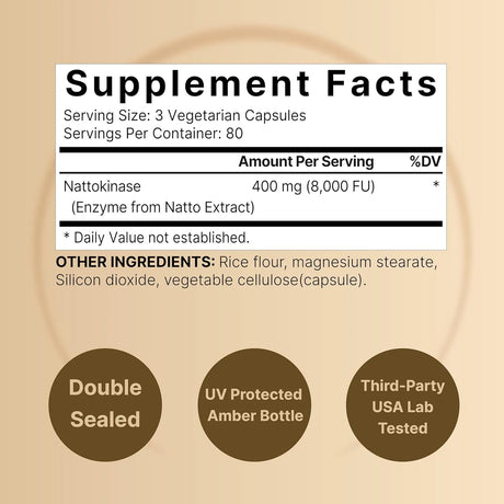 NATUREBELL - NatureBell Nattokinase 8,000 FU 240 Capsulas - The Red Vitamin MX - Suplementos Alimenticios - {{ shop.shopifyCountryName }}