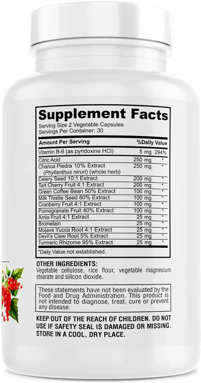 GENIUS HERBALS - Genius Herbals Uric Acid Cleanse Supports Kidney Liver Gallbladder & Urinary Tract Health 60 Capsulas - The Red Vitamin MX - Suplementos Alimenticios - {{ shop.shopifyCountryName }}