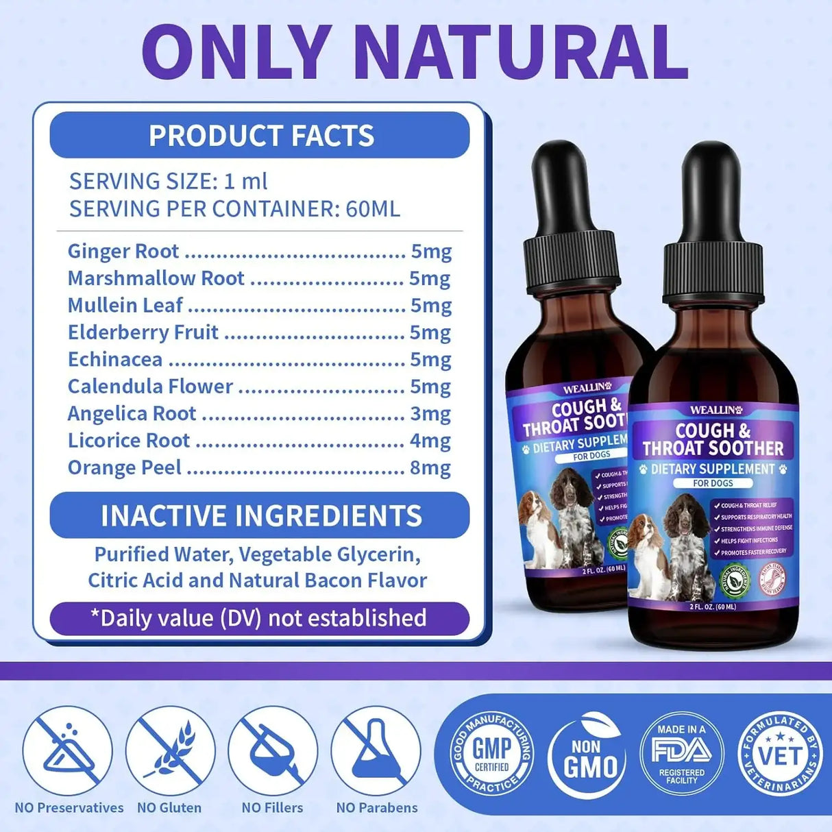 WEALLIN - WEALLIN Dog Cough Treatment Support 2 Fl.Oz. - The Red Vitamin MX - Medicamentos Sin Receta Para Perros - {{ shop.shopifyCountryName }}