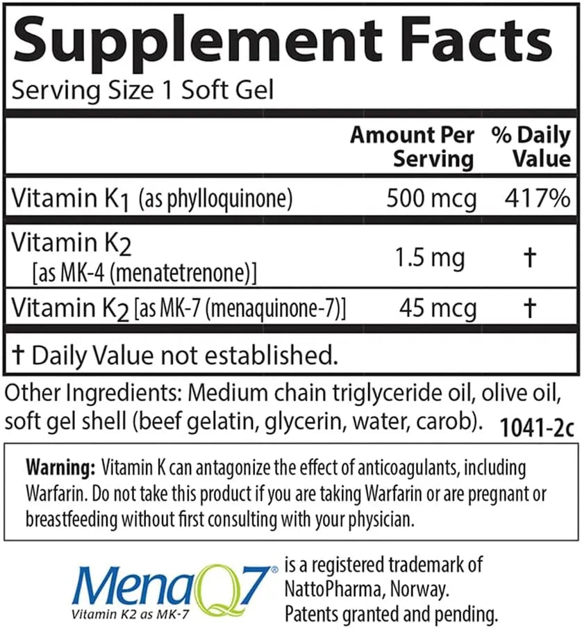 CARLSON - Carlson K Complete 45 Capsulas Blandas - The Red Vitamin MX - Suplementos Alimenticios - {{ shop.shopifyCountryName }}