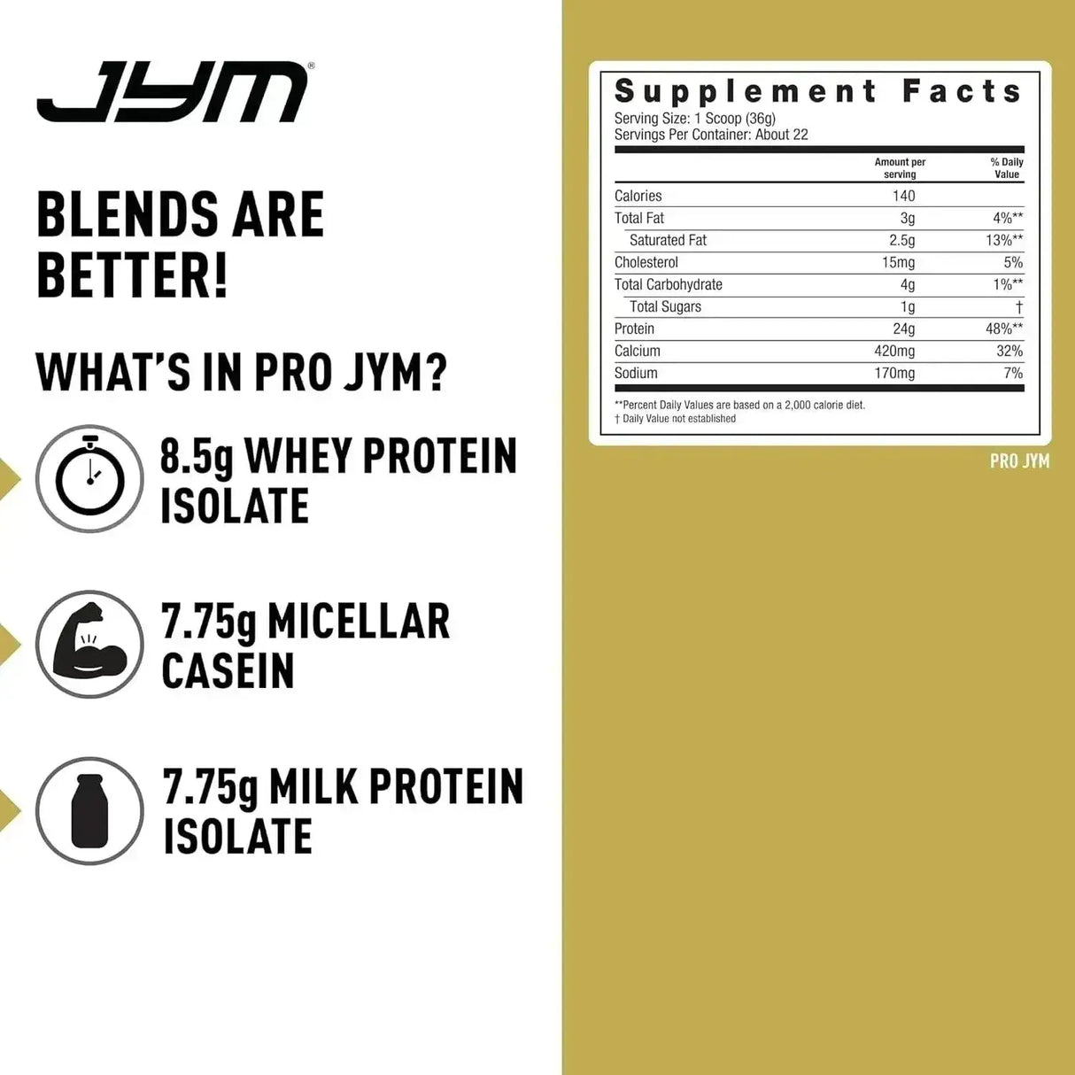 JYM - Jym Supplement Science Pro JYM Cookies & Cream Protein Powder 22 Servicios 836Gr. - The Red Vitamin MX - Suplementos Alimenticios - {{ shop.shopifyCountryName }}