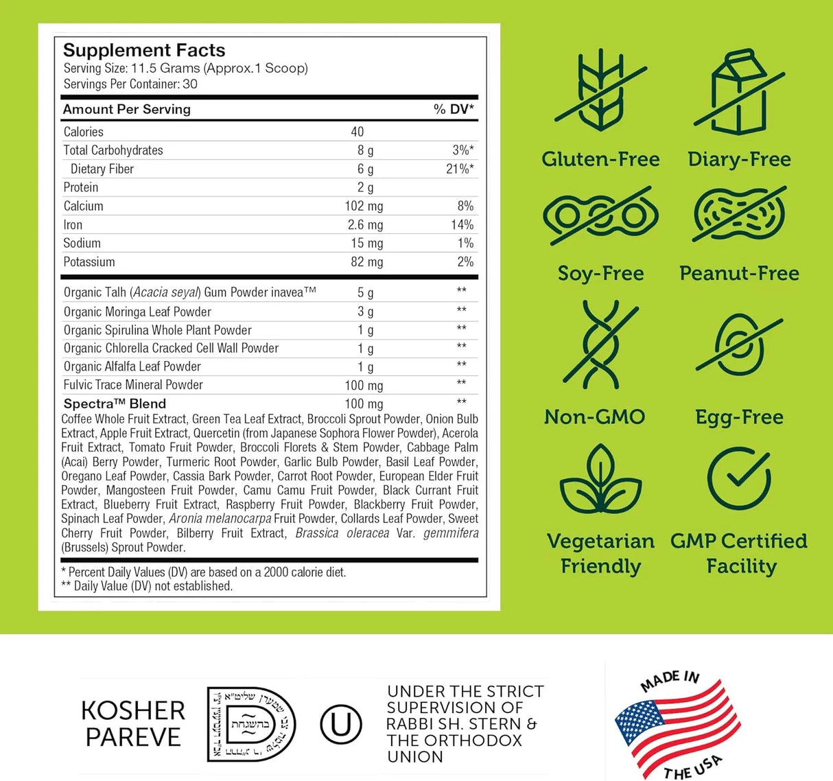 ZAHLER - Zahler Core Greens Powder 30 Servicios Spearmint 340Gr. - The Red Vitamin MX - Suplementos Alimenticios - {{ shop.shopifyCountryName }}