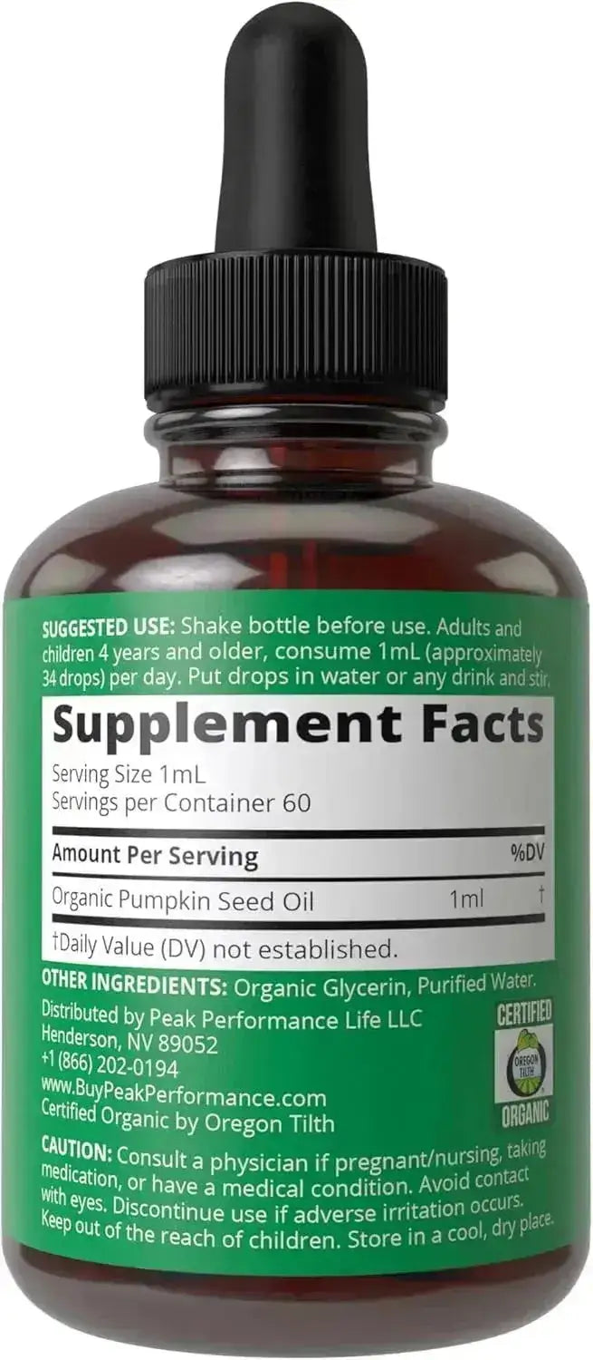 PEAK PERFORMANCE - Peak Performance Pumpkin Seed Oil 60Ml. - The Red Vitamin MX - Suplementos Alimenticios - {{ shop.shopifyCountryName }}