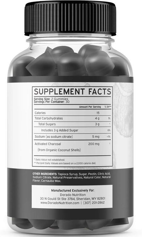 DORADO NUTRITION - Dorado Nutrition Activated Charcoal Gummies 60 Gomitas - The Red Vitamin MX - Suplementos Alimenticios - {{ shop.shopifyCountryName }}