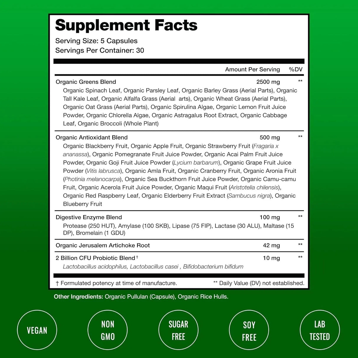 NUTRACHAMPS - NutraChamps Super Greens 150 Capsulas - The Red Vitamin MX - Suplementos Alimenticios - {{ shop.shopifyCountryName }}