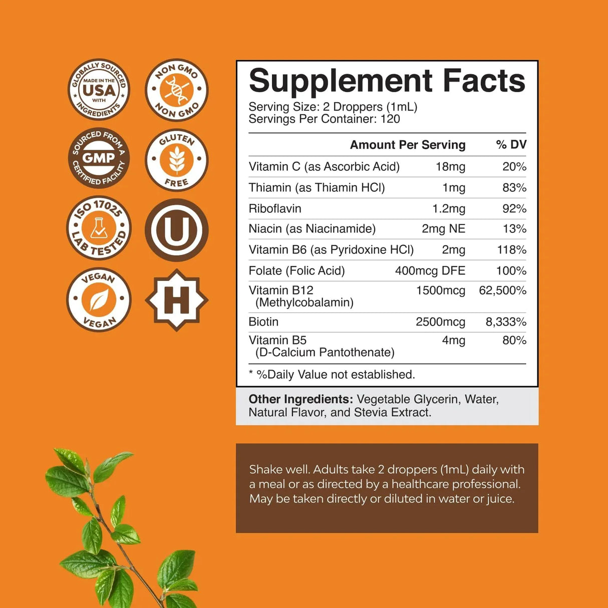 NATURES CRAFT - Natures Craft Vegan Vitamin B Complex Liquid 120Ml. - The Red Vitamin MX - Suplementos Alimenticios - {{ shop.shopifyCountryName }}