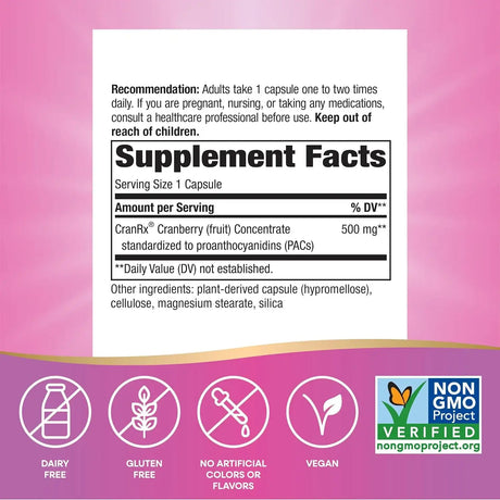 NATURE'S WAY - Nature's Way CranRx BioActive Cranberry 500Mg. 30 Capsulas - The Red Vitamin MX - Suplementos Alimenticios - {{ shop.shopifyCountryName }}