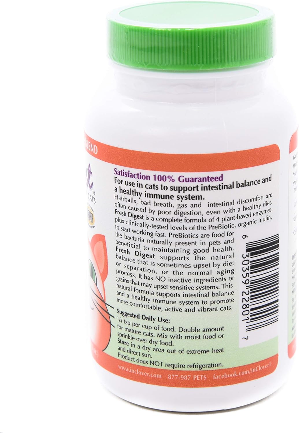 In Clover Fresh Digest Daily Digestive Aid and Immune Support Supplement for Cats 100Gr.