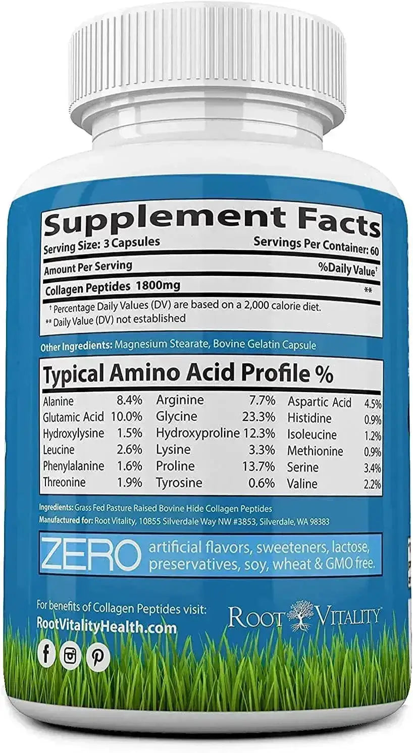 ROOT VITALITY - Root Vitality Collagen Peptides 180 Capsulas - The Red Vitamin MX - Suplementos Alimenticios - {{ shop.shopifyCountryName }}