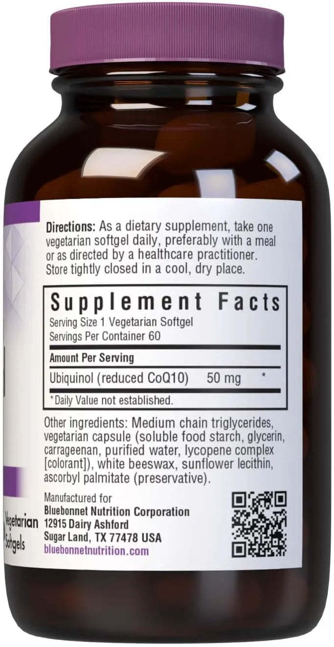 BLUEBONNET NUTRITION - Bluebonnet Nutrition Cellular Active CoQ10 Ubiquinol 50Mg. 60 Capsulas Blandas - The Red Vitamin MX - Suplementos Alimenticios - {{ shop.shopifyCountryName }}
