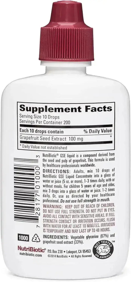 NUTRIBIOTIC - NutriBiotic GSE Grapefruit Seed Extract 2 Fl.Oz. - The Red Vitamin MX - Suplementos Alimenticios - {{ shop.shopifyCountryName }}