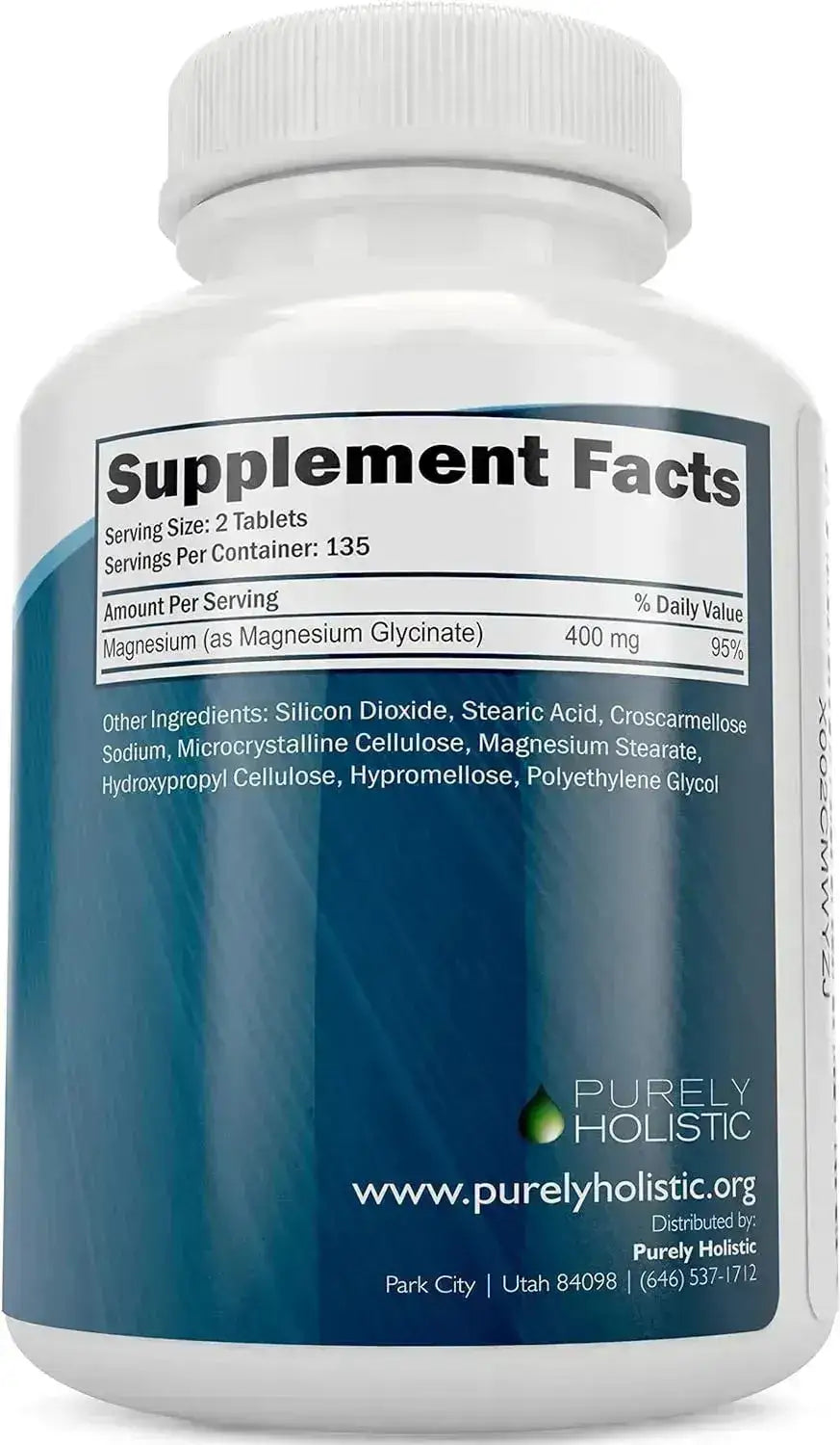 PURELY HOLISTIC - Purely Holistic Magnesium Glycinate 400Mg. 270 Tabletas - The Red Vitamin MX - Suplementos Alimenticios - {{ shop.shopifyCountryName }}