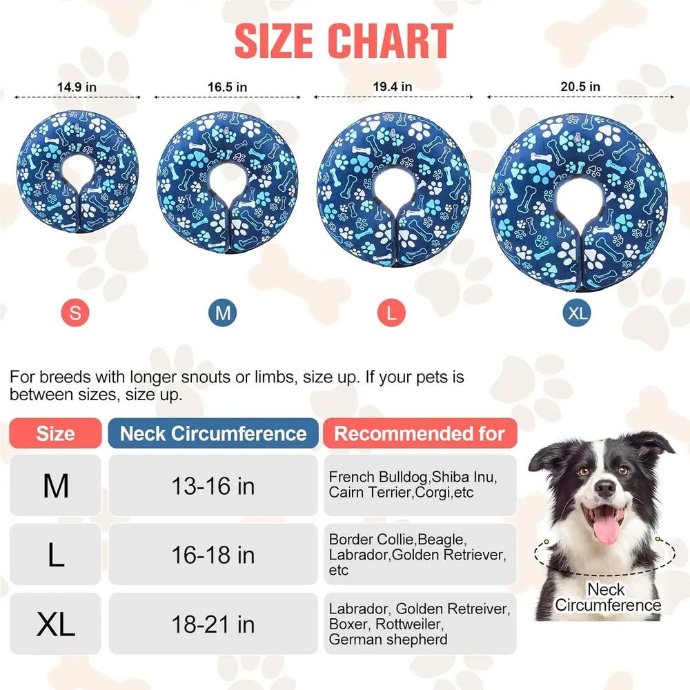 BEAUTYZOO - BEAUTYZOO Inflatable Donut Collar NAVY BLUE LARGE - The Red Vitamin MX - Collares y Conos De Recuperación Para Perros - {{ shop.shopifyCountryName }}