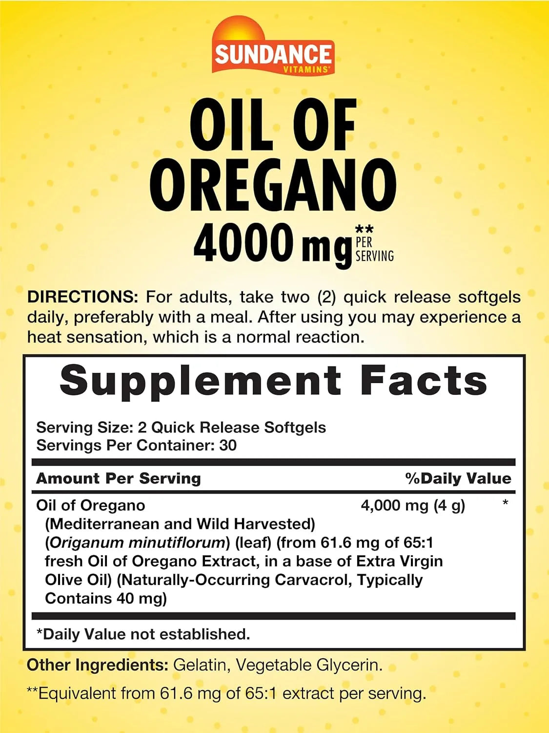 SUNDANCE - Sundance Oil of Oregano 4000Mg. 60 Capsulas Blandas - The Red Vitamin MX - Suplementos Alimenticios - {{ shop.shopifyCountryName }}