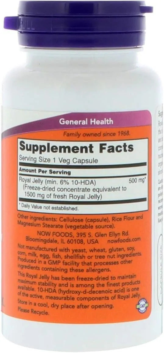 NOW SUPPLEMENTS - NOW Foods Supplements Royal Jelly 1500Mg. 60 Capsulas - The Red Vitamin MX - Suplementos Alimenticios - {{ shop.shopifyCountryName }}