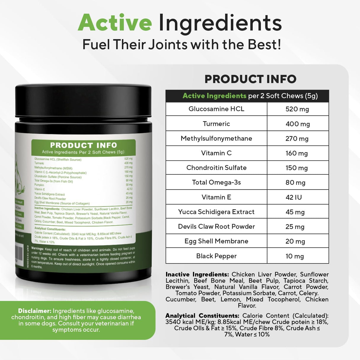 Savit's Dog Hip and Joint Supplement Chews 180 Masticables