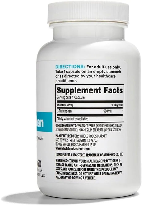 365 - 365 by Whole Foods Market L-Tryptophan 60 Capsulas 2 Pack - The Red Vitamin MX - Suplementos Alimenticios - {{ shop.shopifyCountryName }}