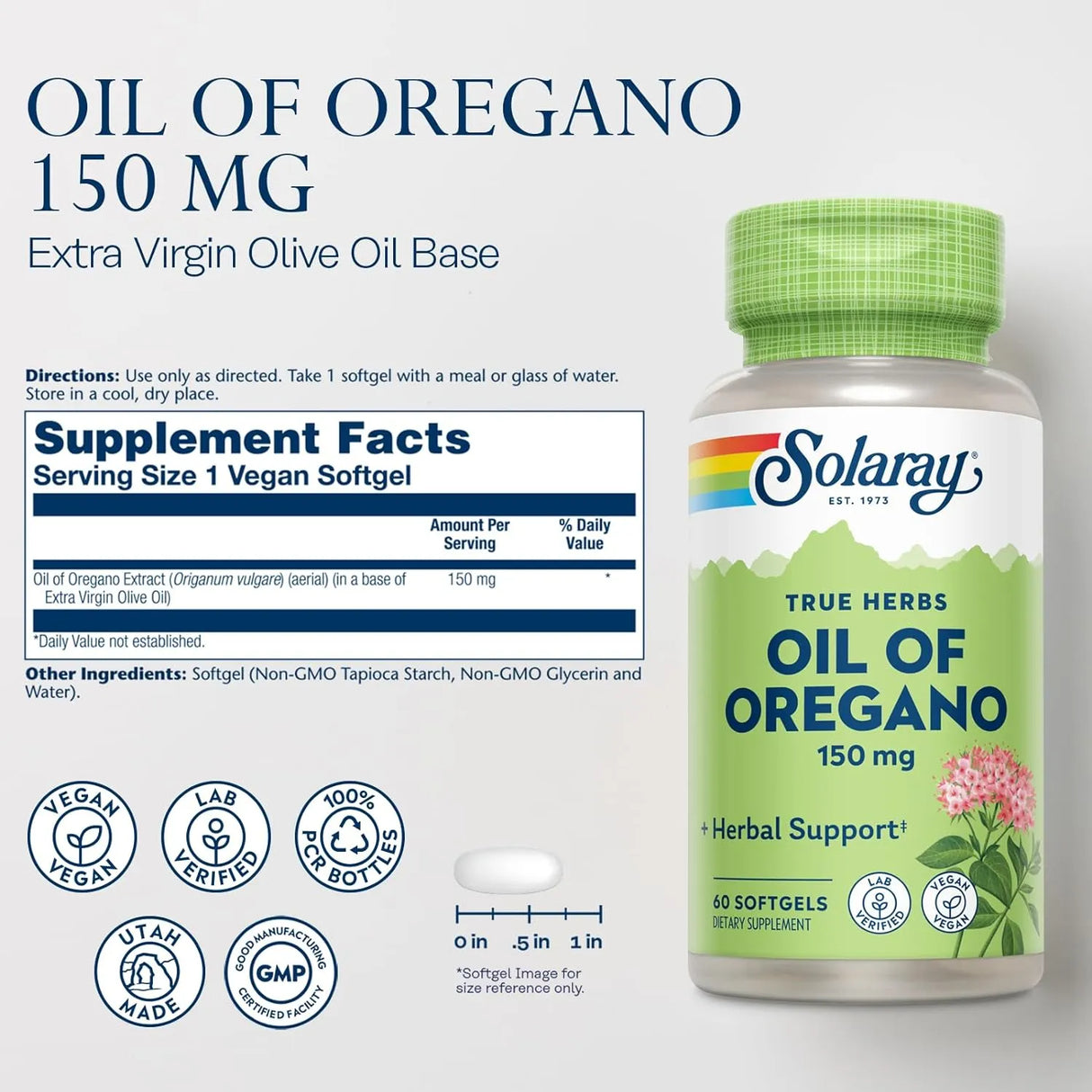 SOLARAY - Solaray Oil of Oregano 150Mg. 60 Capsulas Blandas - The Red Vitamin MX - Suplementos Alimenticios - {{ shop.shopifyCountryName }}