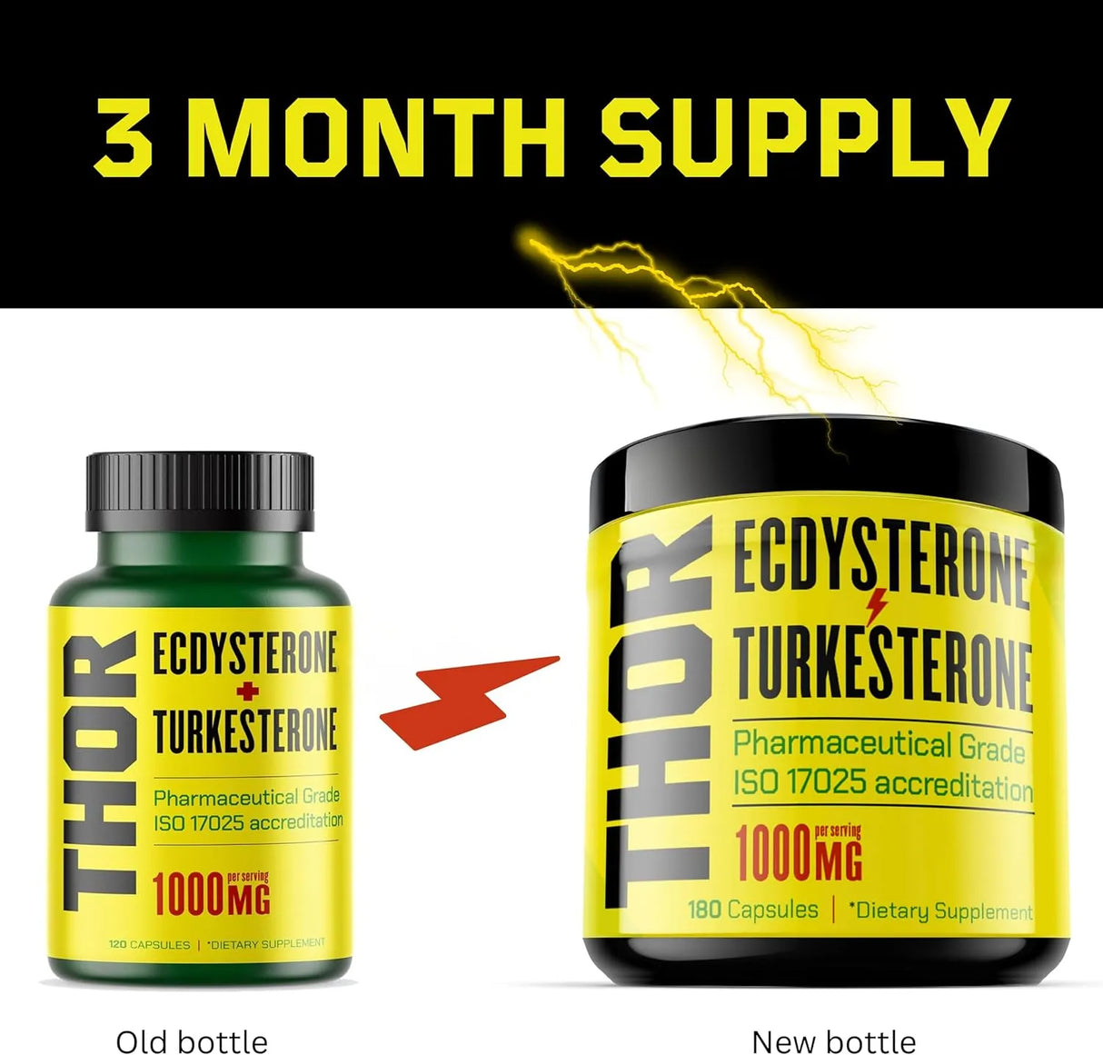 THOR - Thor Turkesterone 95% Ecdysterone Supplement 1000Mg. 180 Capsulas - The Red Vitamin MX - Suplementos Alimenticios - {{ shop.shopifyCountryName }}