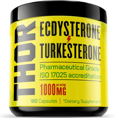 THOR - Thor Turkesterone 95% Ecdysterone Supplement 1000Mg. 180 Capsulas - The Red Vitamin MX - Suplementos Alimenticios - {{ shop.shopifyCountryName }}