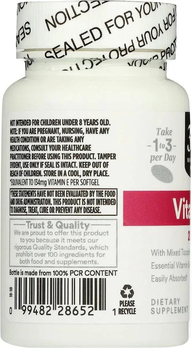 365 - 365 by Whole Foods Market Vitamin E 200 IU 120 Capsulas Blandas - The Red Vitamin MX - Suplementos Alimenticios - {{ shop.shopifyCountryName }}