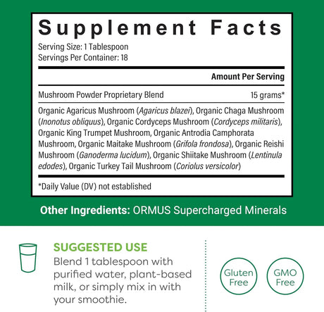 GLOBAL HEALING CENTER - Global Healing Organic Mushroom Powder 270Gr. - The Red Vitamin MX - Suplementos Alimenticios - {{ shop.shopifyCountryName }}