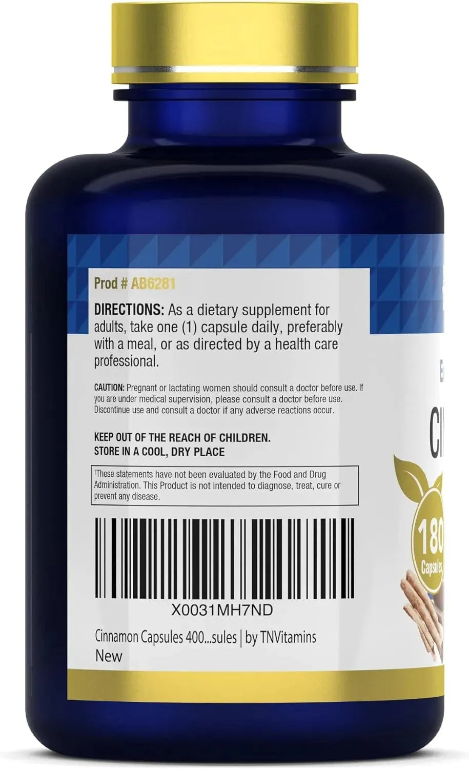 TNTVITAMINS - tnvitamins Ceylon Cinnamon 4000Mg. 180 Capsulas - The Red Vitamin MX - Suplementos Alimenticios - {{ shop.shopifyCountryName }}