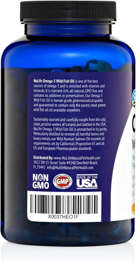 NULIFE - NuLife Pure Omega 3 Fish Oil for Dogs 180 Capsulas - The Red Vitamin MX - Aceite De Pescado Para Perros - {{ shop.shopifyCountryName }}