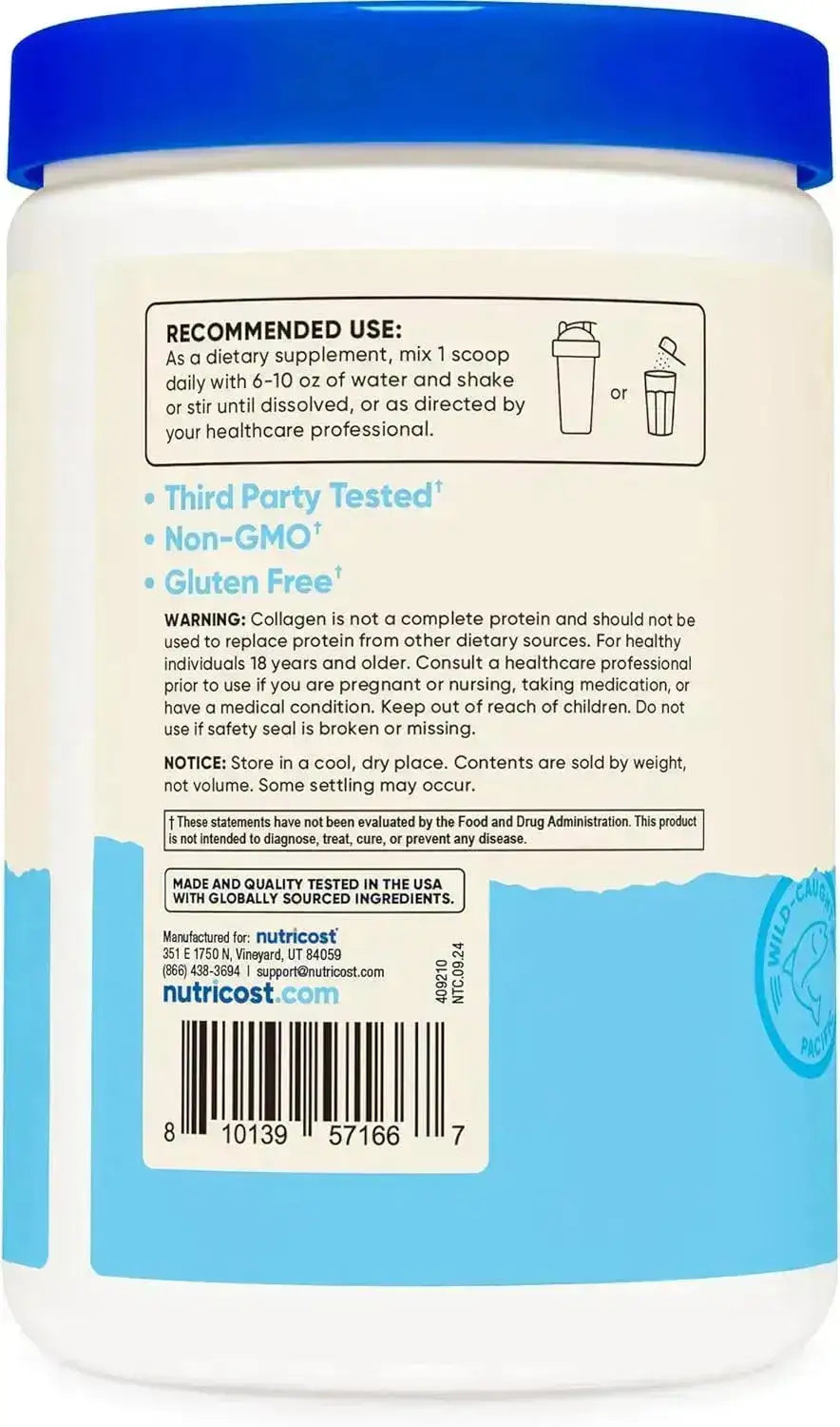 NUTRICOST - Nutricost Marine Collagen Powder Wild Caught Fish 227Gr. - The Red Vitamin MX - Suplementos Alimenticios - {{ shop.shopifyCountryName }}