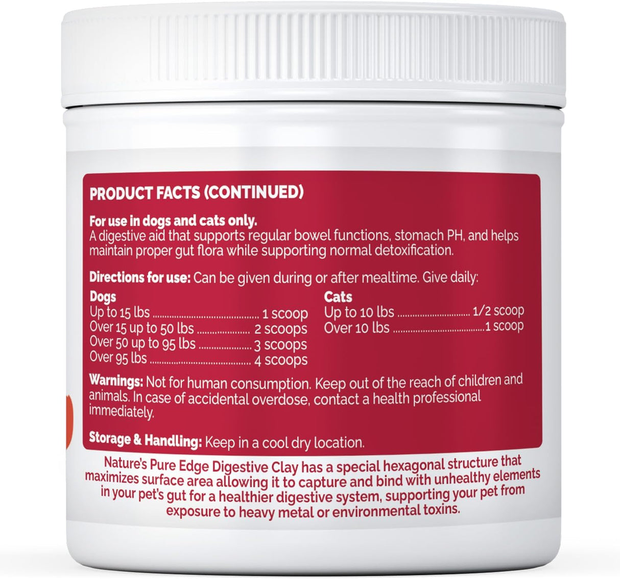 Nature's Pure Edge Clay Powder Anti Diarrhea for Dogs & Cats 210Gr.