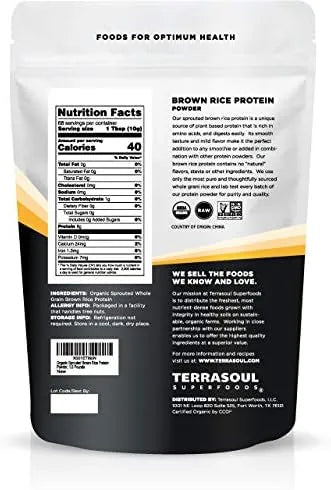 TERRASOUL SUPERFOODS - Terrasoul Superfoods Organic Sprouted Brown Rice Protein Powder 680Gr. - The Red Vitamin MX - Suplementos Alimenticios - {{ shop.shopifyCountryName }}