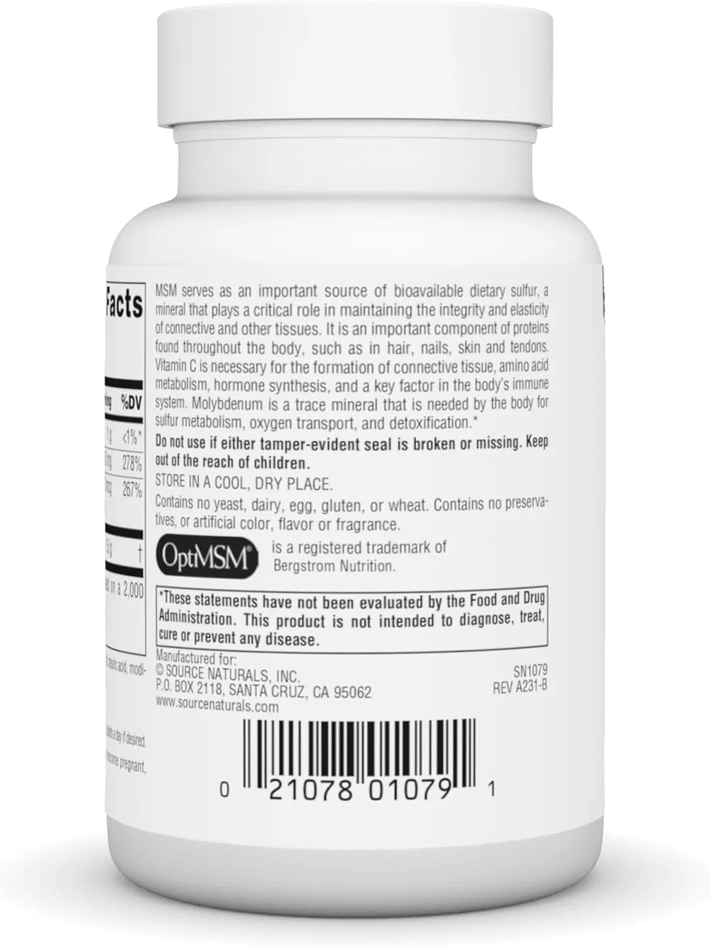 SOURCE NATURALS - Source Naturals MSM 750Mg. 60 Tabletas - The Red Vitamin MX - Suplementos Alimenticios - {{ shop.shopifyCountryName }}